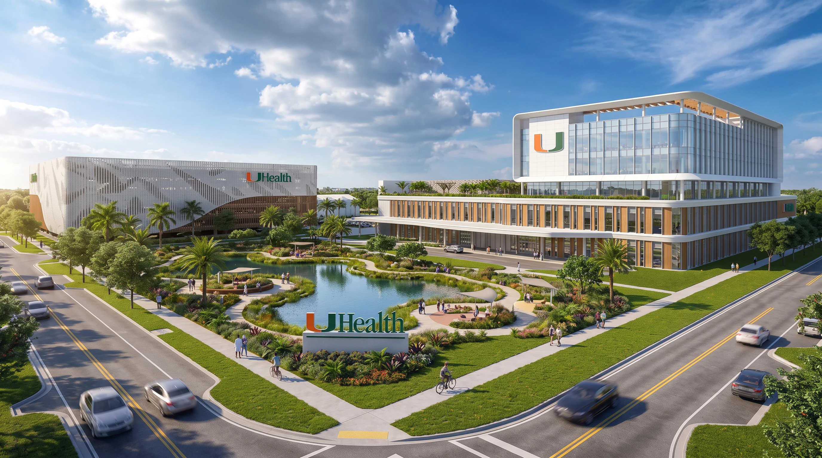 Campus exterior and landscaped grounds