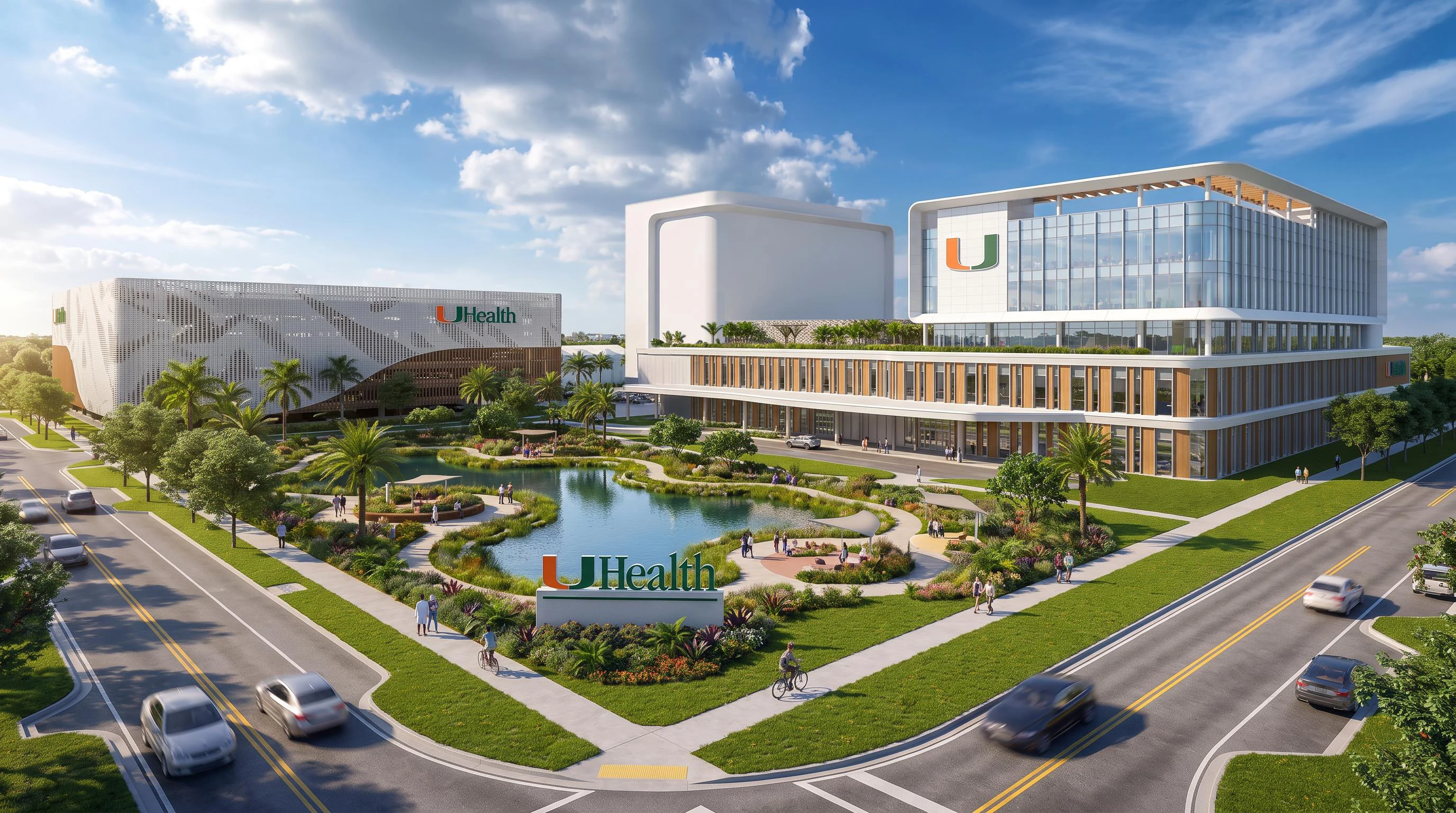 Campus view showing the future hospital phase